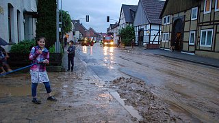 Höxter: Starkregen in Ottbergen