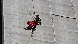 Höhenrettungsübung am Paderborner Dom