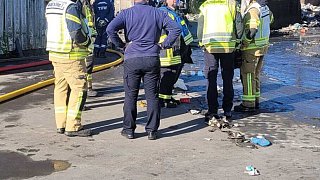 Feuerwehreinsatz bei Firma Remondis in Dörentrup