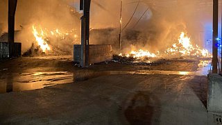 Feuerwehreinsatz bei Firma Remondis in Dörentrup