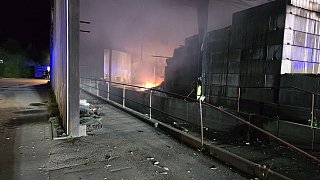 Feuerwehreinsatz bei Firma Remondis in Dörentrup