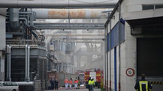 Explosion und Großbrand bei der Firma Pfleiderer in Gütersloh