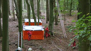 Rettungseinsatz abgestürztes Segelflugzeug in Porta