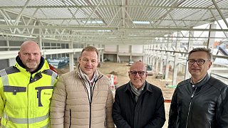 Richtfest bei Delius Delcotex in Jöllenbeck für den Neubau der Halle 5