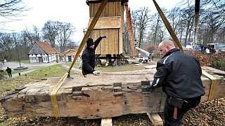 Bielefelder Bauernhausmuseum: Bockwindmühle erhält neue Flügel