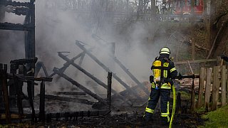 Pferdestall in Flammen