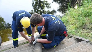 Fischesterben in der Ems: THW pumpt Wasser aus dem Fluss