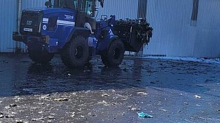 Feuerwehreinsatz bei Firma Remondis in Dörentrup