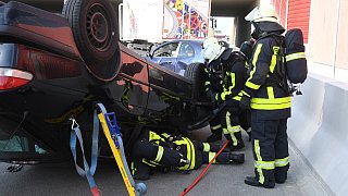 Katastrophenschutzübung auf der A 33 zwischen Halle und Borgholzhausen