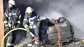 Garagenbrand in Liemke