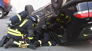 Katastrophenschutzübung auf der A 33 zwischen Halle und Borgholzhausen