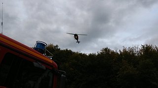 Rettungseinsatz abgestürztes Segelflugzeug in Porta