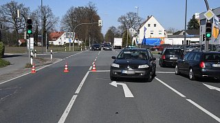 Heftiger Auffahrunfall auf der B61 in Gütersloh