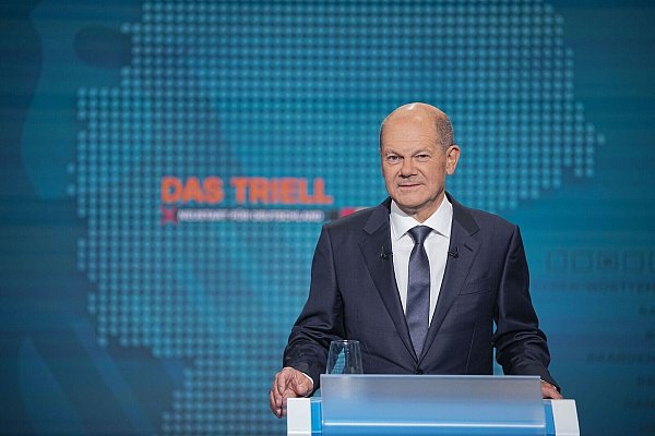 Kanzlerkandidat Olaf Scholz (SPD). - © picture alliance/dpa/dpa Pool