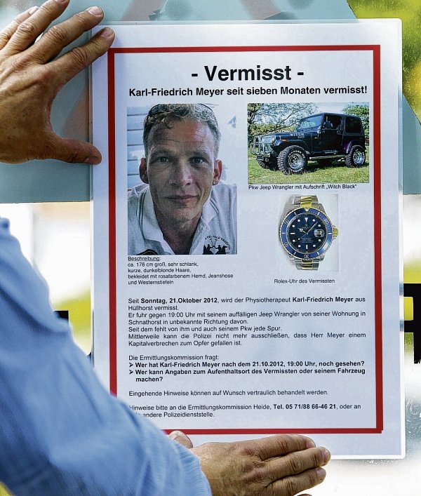 Das Fahndungsplakat aus dem Mai 2013. - © FOTO: TYLER LARKIN