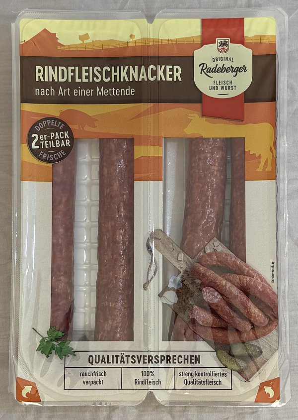 Die Firma Radeberger Fleisch- und Wurstwaren Korch GmbH ruft die Rindfleischknacker zurück. - © Verbraucherinformation der Firma Radeberger Fleisch- und Wurstwaren Korch GmbH
