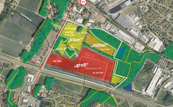 So sah der ursprüngliche Hörmann-Plan für das ökologische Gewerbegebiet Langebrede in Steinhagen aus. - © Tischmann Loh