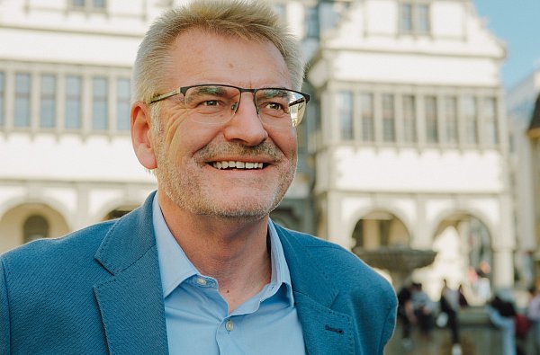 Reinhard Borgmeier tritt für die Linke bei der Bürgermeisterwahl 2025 in Paderborn an. - © Die Linke