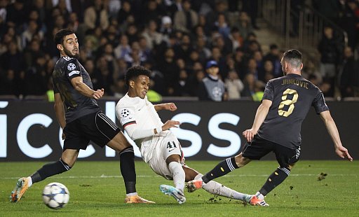 Estevao brachte Chelsea gegen Karabach Agdam nach 16 Minuten in Führung. - -/AP/dpa