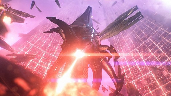 Der Kampf gegen den Reaper auf der Raumstation Citadel hat visuell nichts von seiner Wucht verloren. - © EA/Bioware