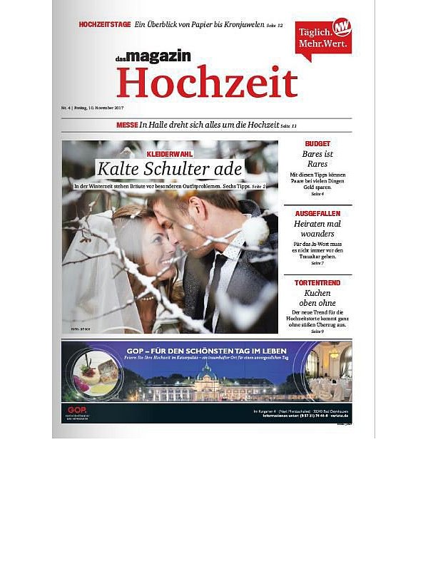 Hier geht's zur aktuellen Ausgabe von NW Hochzeit. Klicken Sie auf das Bild, um zum Themenheft zu gelangen.