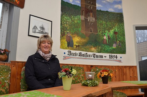 Susanne Brinkmann im Kiosk an der Hünenburg. - © Jonas Damme