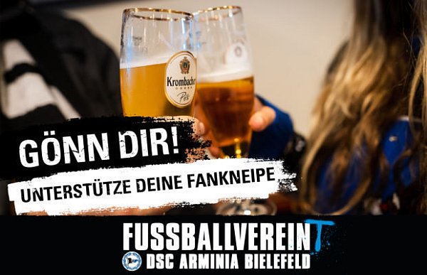 Der DSC Arminia gibt Fankneipen unter der Marke „Fußballverein(t)" eine Plattform. - © PR