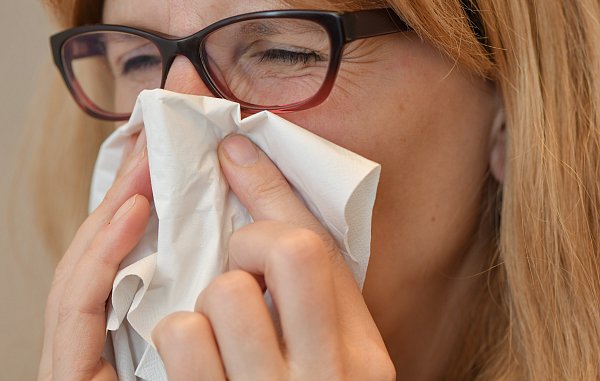 Pollen reizen als Allergieauslöser unter anderem die Nasenschleimhaut. Die Folge: Fließschnupfen und häufiges Niesen. - © dpa