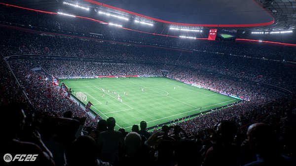 Die Allianz-Arena in München ist bei "EA Sports FC 26" im Spiel enthalten. Andere Stadien, wie das Camp Nou in Barcelona, fehlen. - © EA Sports