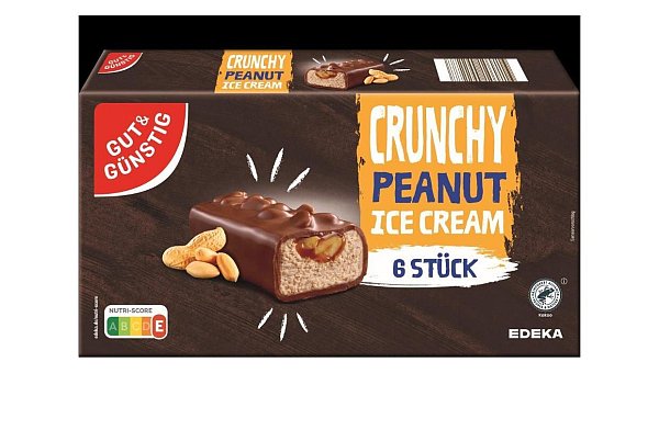 Die Firma EDEKA Zentrale Stiftung & Co. KG ruft die "Crunchy Peanut Ice Cream" der Eigenmarke "Gut & Günstig" zurück. - © EDEKA Zentrale Stiftung & Co. KG