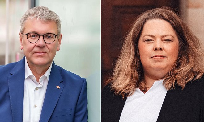 Meinolf Haase (CDU) holte die meisten Stimmen. Er tritt in 14 Tagen gegen Ilka Kottmann (SPD) in der Stichwahl an. - CDU Lippe/SPD Lippe