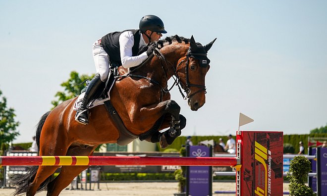 Markus Brinkmann (RFV von Lützow Herford) wurde mit Diamant´s Boy Dritter im Stechen. - Foto: Yvonne Gottschlich