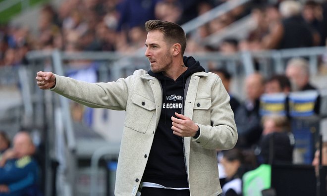 Tobias Strobl und der SC Verl kommen mit drei Punkten vom Auswärtsspiel gegen Saarbrücken zurück in den Kreis Gütersloh. - IMAGO/Fussball-News Saarland