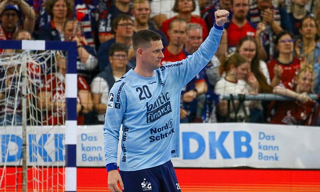 Flensburgs Torwart Kevin Möller machte ein starkes Spiel. (Archivbild) - Michael Hundt/dpa