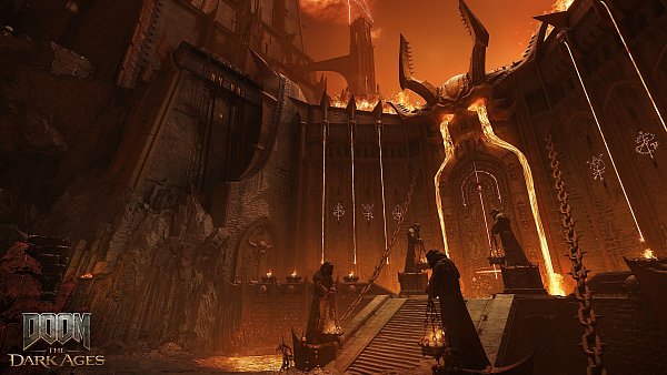 Ist das ein Cover einer Heavy-Metal-Band oder ein Screenshot aus „Doom: The Dark Ages“? Für uns erreicht die "Doom"-Saga ein neues Level. - © Bethesda