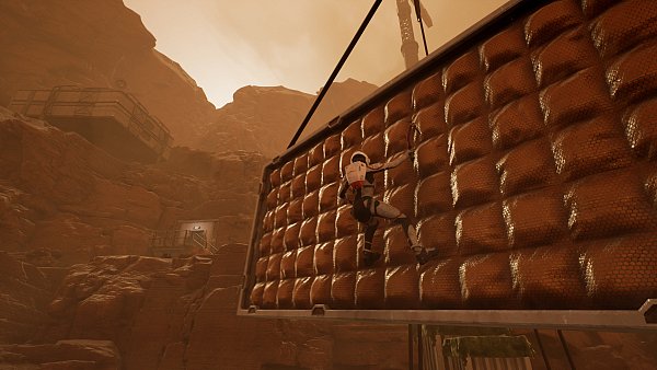 Bei "Deliver Us Mars" konnte man endlich mit Steigeisen klettern, allerdings ist das manchmal eine frustrierende und hakelige Erfahrung. Bezogen auf das ganze Spiel, stört das aber nicht wirklich. - © KeokeN Interactive