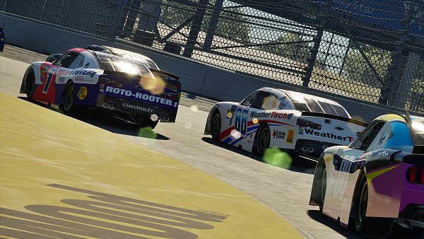 Rasante Action in NASCAR 25: Die realistische Simulation von iRacing bringt das US-Rennspektakel packend auf die Konsole. - © iRacing