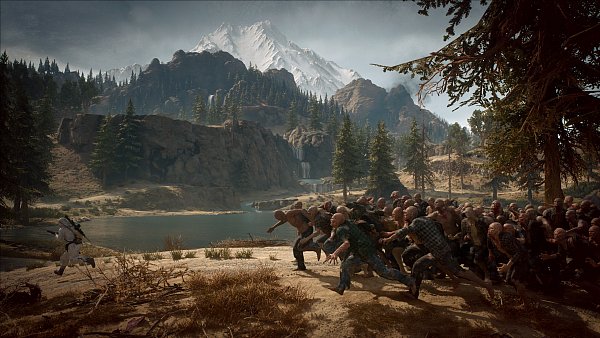 Eine Horde von Freakern jagt durch die beeindruckend überarbeitete Landschaft von „Days Gone Remastered“. - © Sony / Playstation