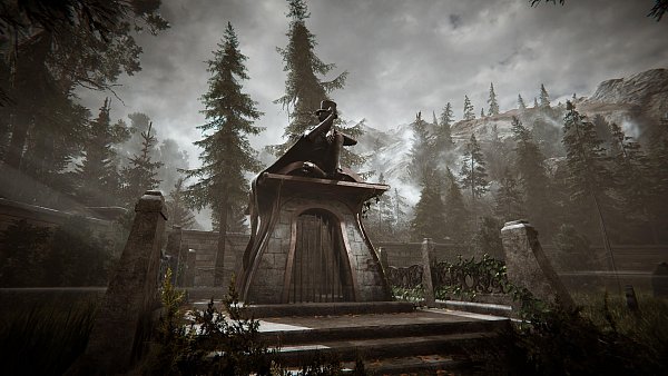 Mechanische Figuren wie hier auf einem Friedhofsgebäude gibt es in "Syberia" an vielen Stellen. - © Microids