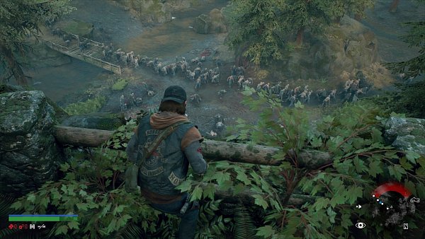 Nur aus sicherer Entfernung sollte man den Horden in den ersten Spielstunden begegnen. - © Sony Playstation