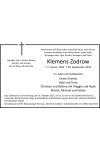 Traueranzeige für Klemens Zodrow 