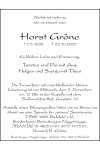 Traueranzeige für Horst Gröne 
