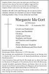 Traueranzeige für Margarete Ida Gort 