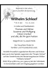 Traueranzeige für Wilhelm Schleef 