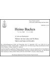 Traueranzeige für Heino Backes 
