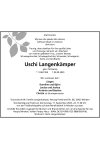 Traueranzeige für Uschi Langenkämper 