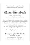 Traueranzeige für Günter Brombach 