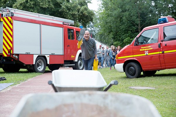 Treffsicher: Bodo Palitza holt Zeit-Gutschriften für sein Team. - © Noah Wedel