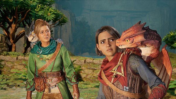 Hier noch gemeinsam auf einem Bildschirm, aber doch bald schon im Split-Screen unterwegs: die angehenden Schriftstellerinnen Zoe und Mio in "Split Fiction". - © EA Originals / Hazelight Studios