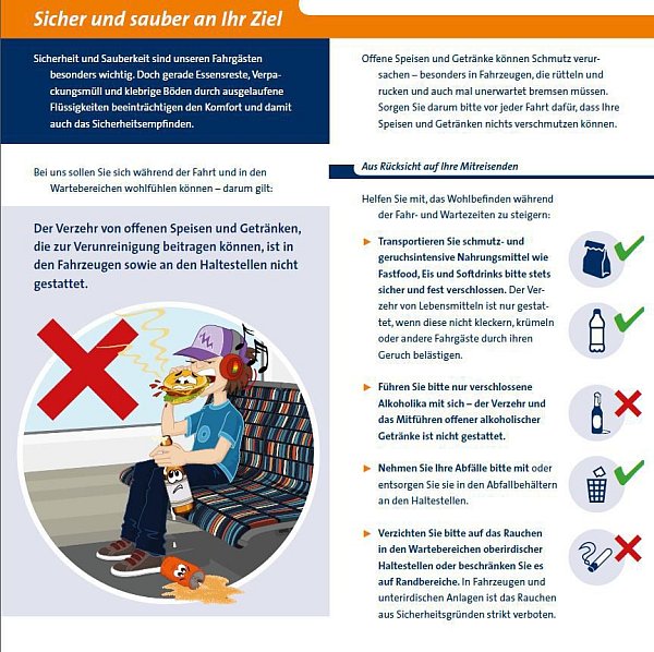 Ein neuer Flyer informiert über die Hausordnung. - © MoBiel